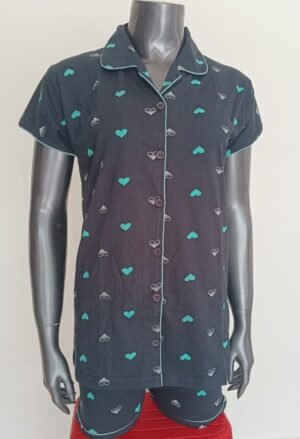 Women’s Beauty Love Printed Night Suit Boxer