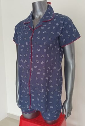 Women’s Beauty Crown Printed Night Suit Boxer