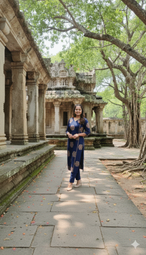 A-Line Kurta Set with Palazzo