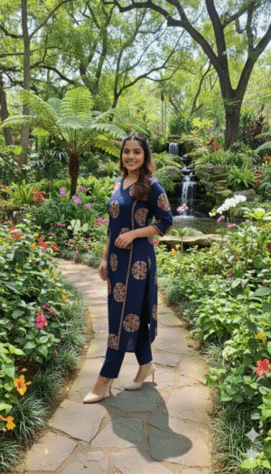 A-Line Kurta Set with Palazzo