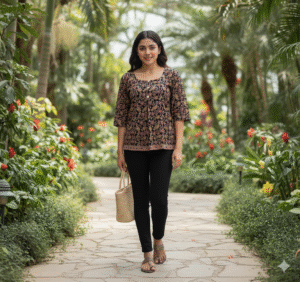 Floral Cotton Printed Top