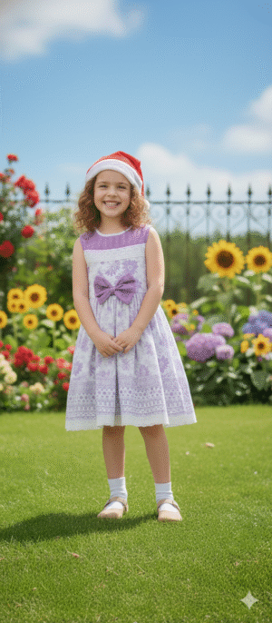 Girls Hakoba Cotton Dress – Floral Summer Wear for Kids